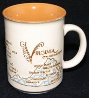 VIRGINIA State - THE OLD DOMINION Historic Coffee Mug